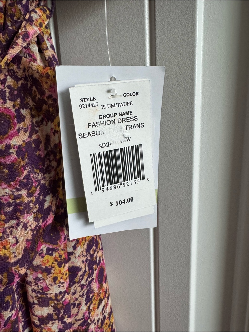 Julian Taylor Purple Floral Wrap Midi Dress with Ruffle Trim - Picture 5 of 7